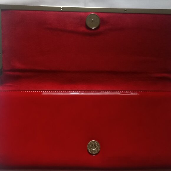 Aldo Clutch Bag Purse for Women Shining Red Magentic Closure Hand Bag 11" x 5" - Picture 1 of 5